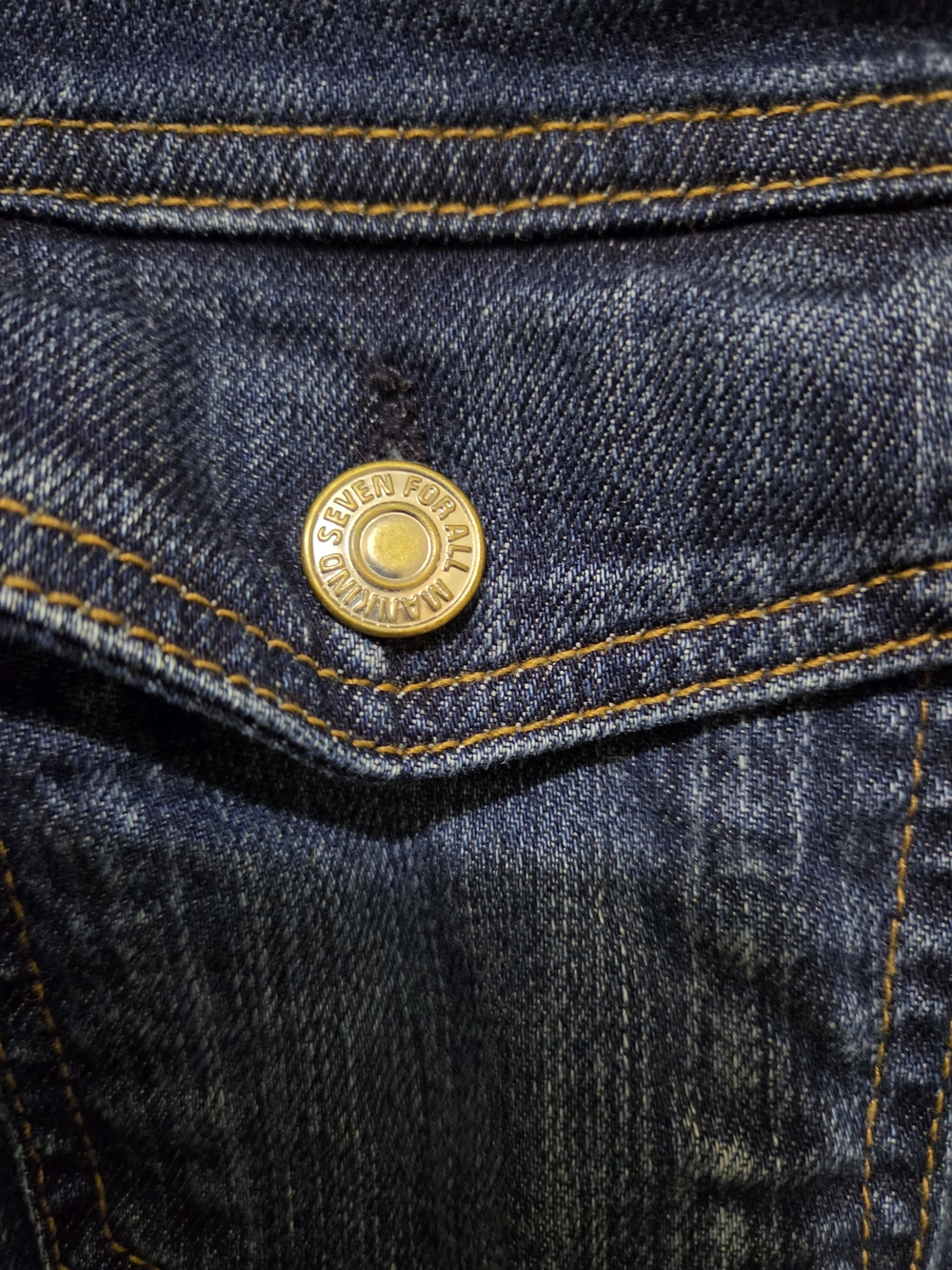 7 For All Mankind Womens Dark Blue Denim Trucker Jacket - XS - Picture 8 of 13